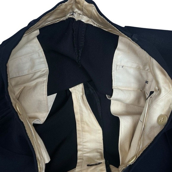 Vintage 1940s mens black suspender pants Talon 30X30 Rockabilly - Picture 4 of 9